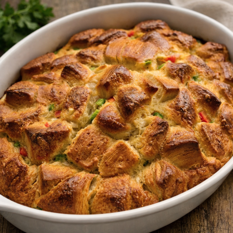 Denver omelet biscuit bake sliced in a baking dish