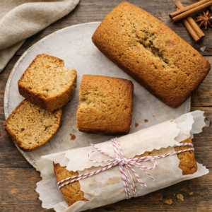 Overnight Cinnamon Bread (Make-Ahead Breakfast) Sliced overnight cinnamon bread loaf on a tray
