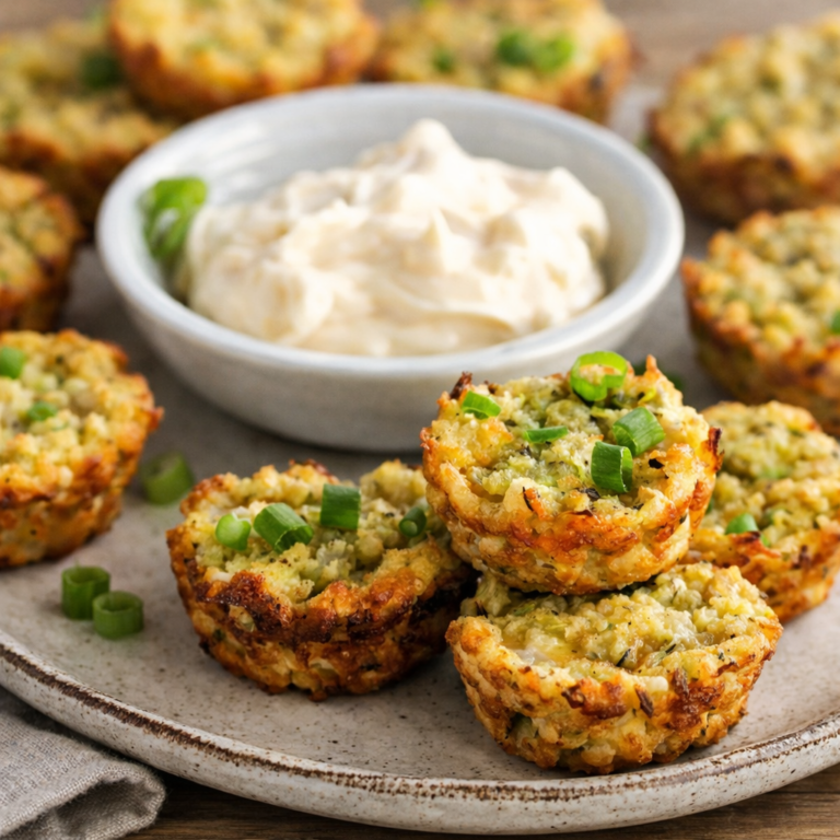 Baked zucchini bites served with lemon aioli sauce