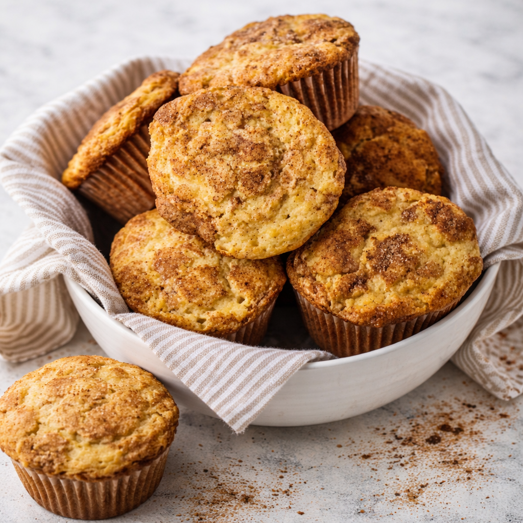muffins snickerdoodle tout juste sortis du four