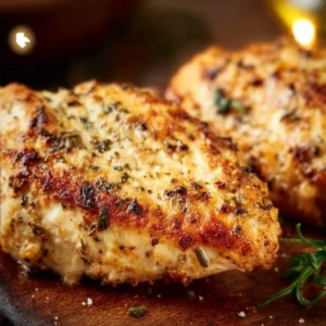 Creamy cheesy chicken dish with melted cheese and tender chicken pieces