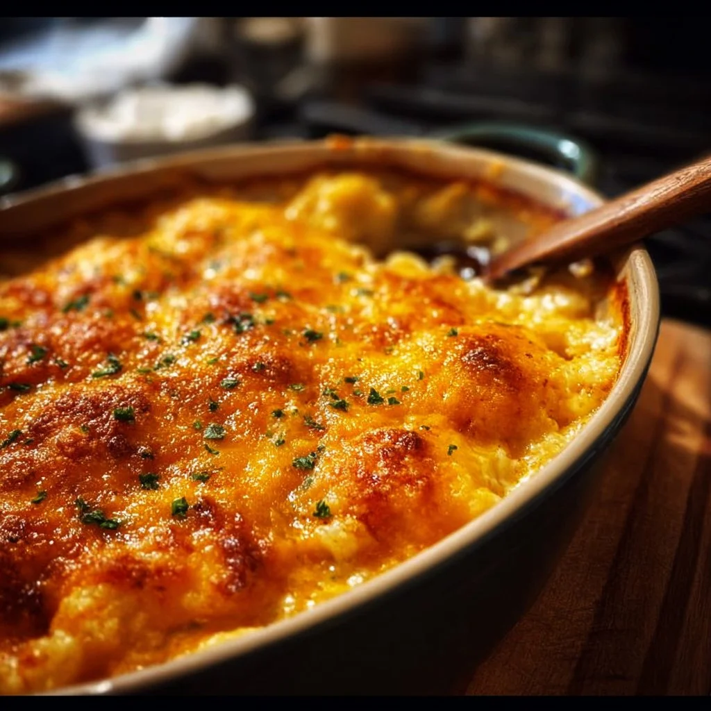 Delicious Dolly Parton-inspired 5-Ingredient Casserole in a baking dish