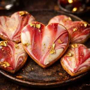 Delicious Valentine's Day cookies decorated with hearts and love themes
