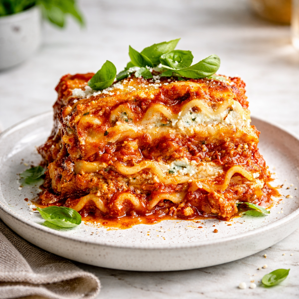 Classic Meat Lasagna with Homemade-Style Simmered Sauce (Family-Size, Ultra Cheesy)