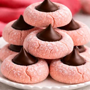 Homemade Valentine’s Day Cherry Cookies Homemade Valentine’s Day Cherry Cookies on a decorative plate.
