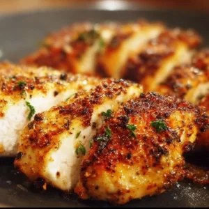 Melt In Your Mouth Chicken Breast Juicy melt in your mouth chicken breast on a plate garnished with herbs.