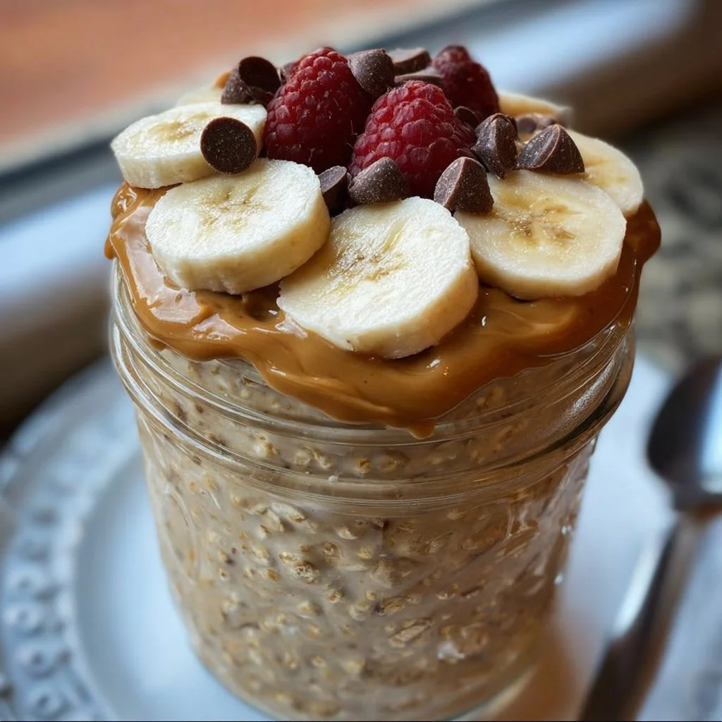 High-Protein Peanut Butter Overnight Oats