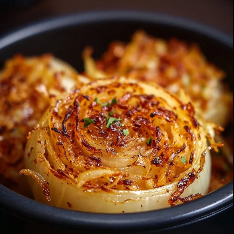 Air-Fried Onion Boil dish with crispy onions and seasoning