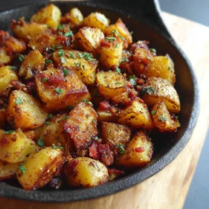 Delicious bangin' breakfast potatoes seasoned and cooked to perfection.