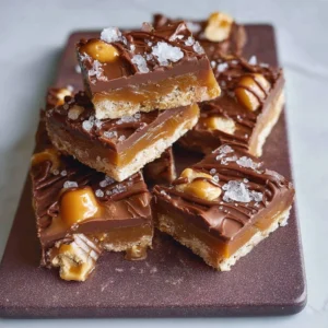 Delicious Caramel Shortbread Rocky bar topped with glossy caramel