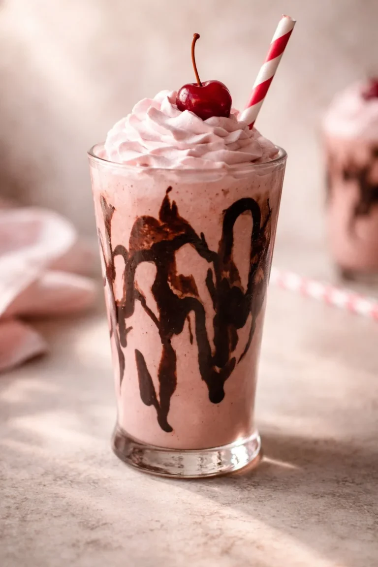 Delicious Cherry Milkshake II with fresh cherries and ice cream