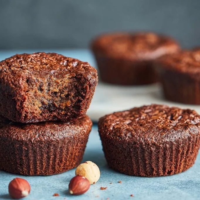 Delicious Chocolate Hazelnut Brownie Bites served on a platter