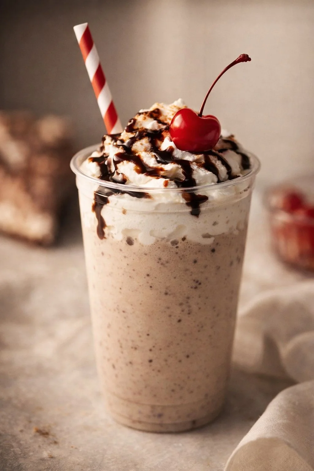 Delicious Chocolate Pie Milkshake topped with whipped cream and chocolate shavings
