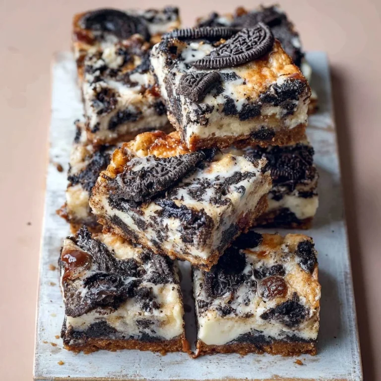 Delicious Cookies and Cream Magic Bars topped with chocolate and cookie crumbs.