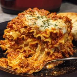 Crock Pot Lasagna Delicious Crock Pot Lasagna layered with cheese and sauces