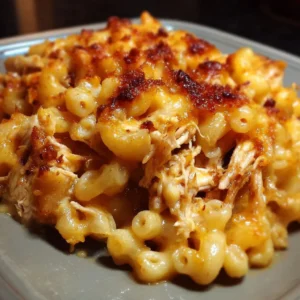 Crockpot BBQ Chicken Mac and Cheese Crockpot BBQ Chicken Mac and Cheese dish served in a bowl