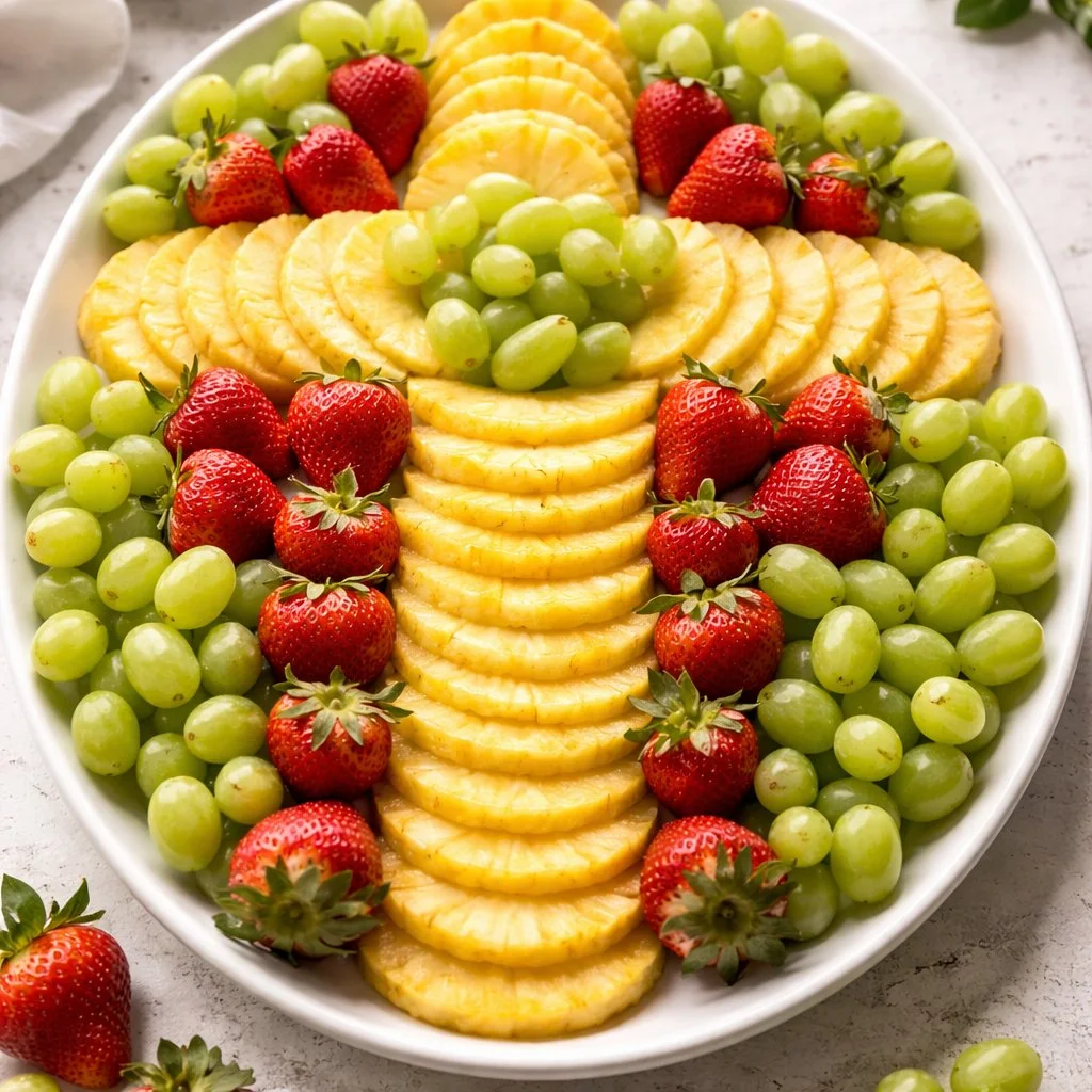 Colorful Easter charcuterie board with cheeses, meats, and festive decorations