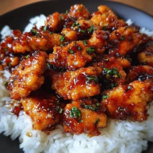 Delicious easy honey garlic chicken served with vegetables on a plate