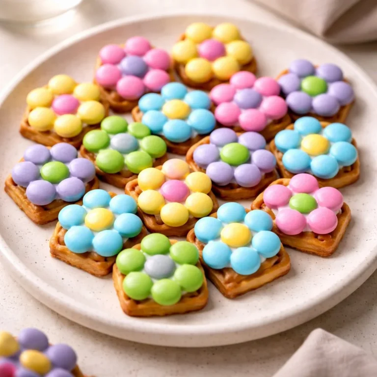 Freshly baked flower pretzel bites served on a wooden plate