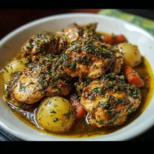 Delicious Garlic Butter Chicken served with herbs and spices