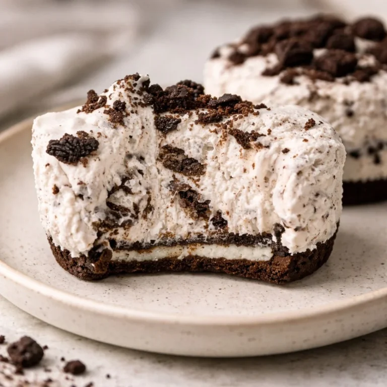 Healthy No-Bake Oreo Cheesecake Bites on a plate