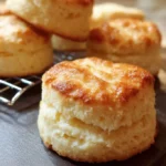 Delicious homemade cream biscuits served on a plate.