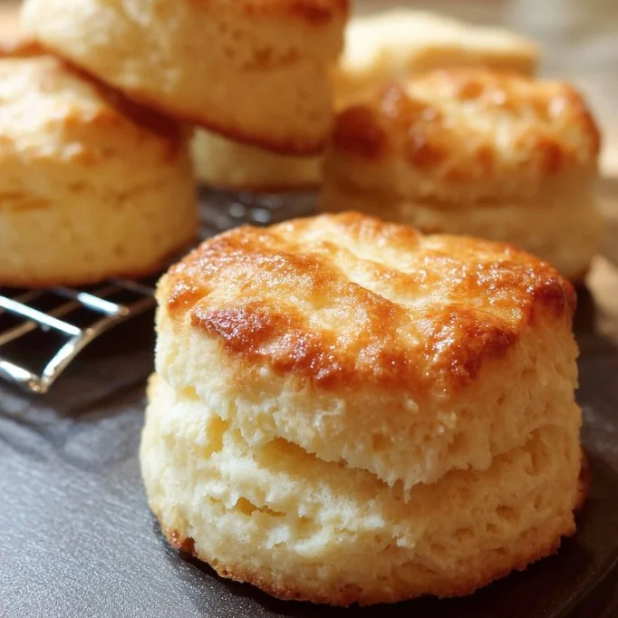 Delicious homemade cream biscuits served on a plate.