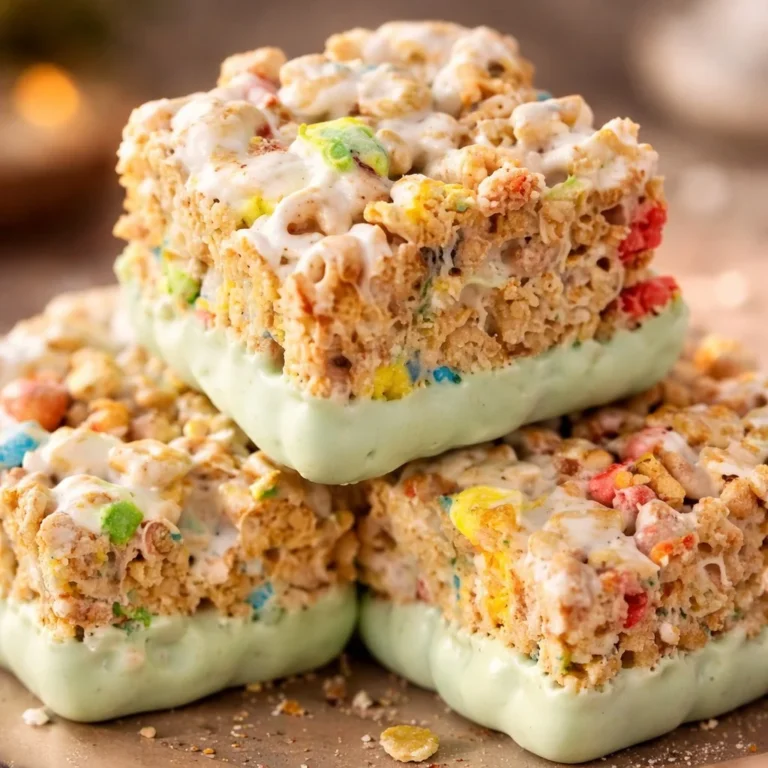 Colorful Lucky Charms treats on a plate, ready to enjoy.