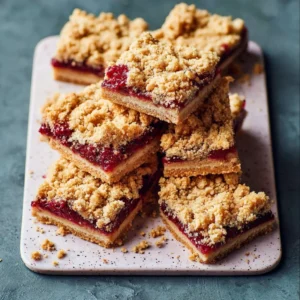 Raspberry Crumble Bars Delicious Raspberry Crumble Bars with a crumbly topping and fresh raspberries
