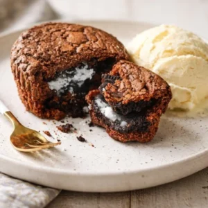 Delicious stuffed chocolate muffins with a gooey center and rich chocolate flavor