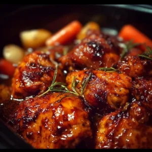 Sweet Baby Ray’s Crockpot Chicken Delicious Sweet Baby Ray’s Crockpot Chicken served with sides