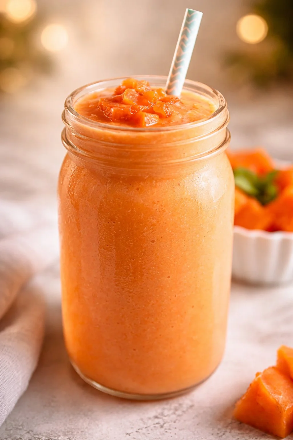 The Best Milkshake Without Ice Cream (Thick, Creamy, and Easy) Papaya Milkshake