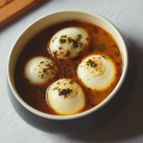 TikTok Egg Boil Recipe Delicious TikTok egg boil recipe featuring perfectly boiled eggs with seasoning.