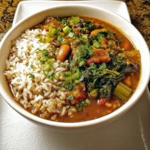 Vegetable Gumbo Bowl of colorful Vegetable Gumbo full of fresh vegetables and spices