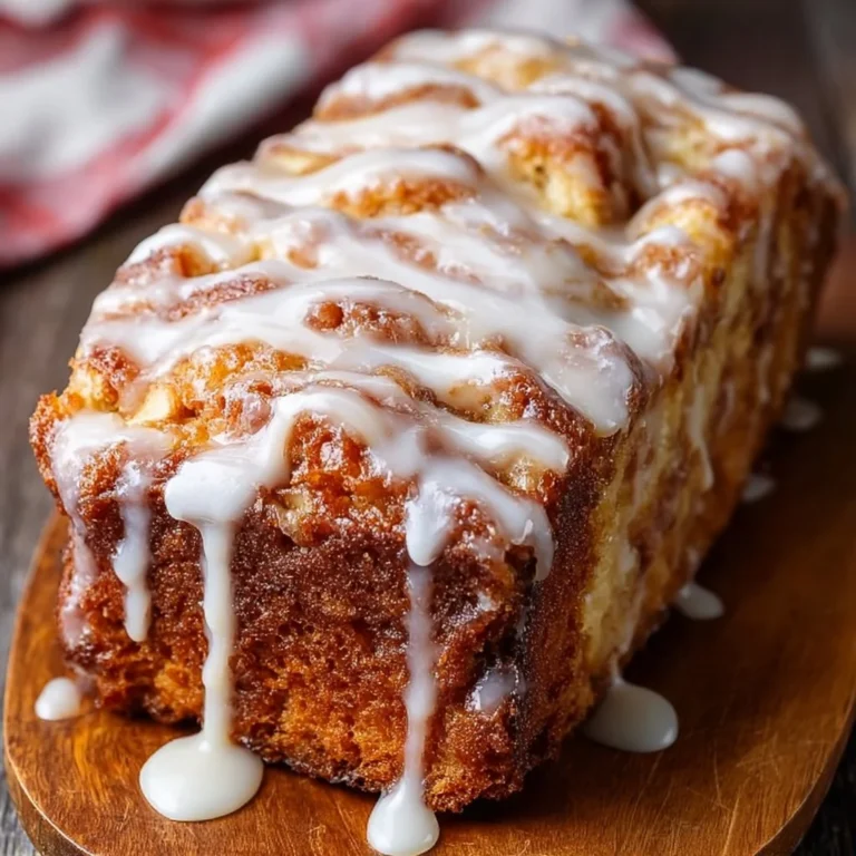 A slice of Amish Apple Fritter Bread filled with chunks of apple and cinnamon
