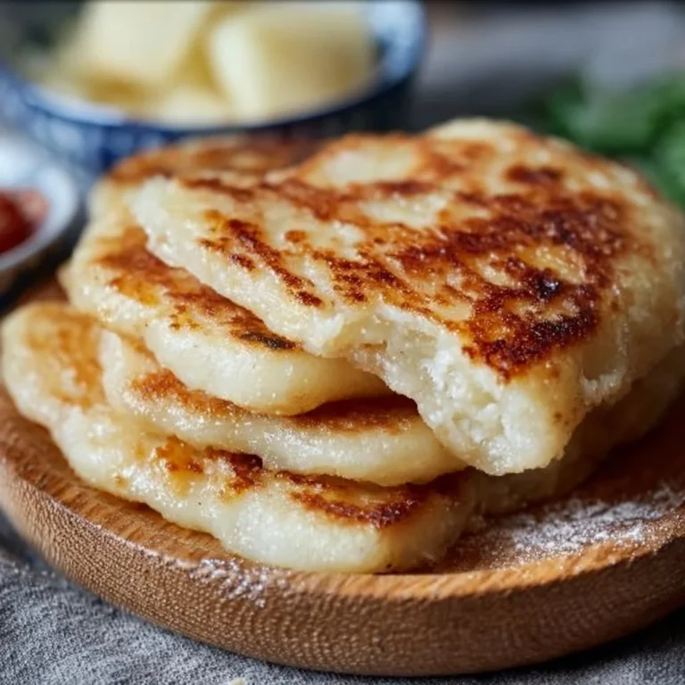 Delicious Authentic Irish Potato Farls served with butter and herbs