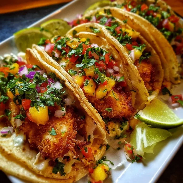 Delicious Baja fish tacos served with fresh toppings and a lime wedge.