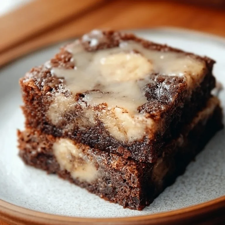 Delicious banana bread brownies topped with chocolate and walnuts