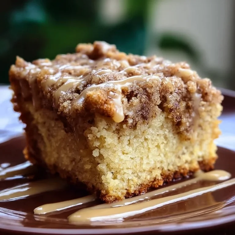 Delicious Banana Crumb Coffee Cake with a crunchy topping and moist banana flavor