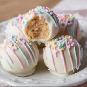 Banana Pudding Easter Truffles decorated for a festive celebration