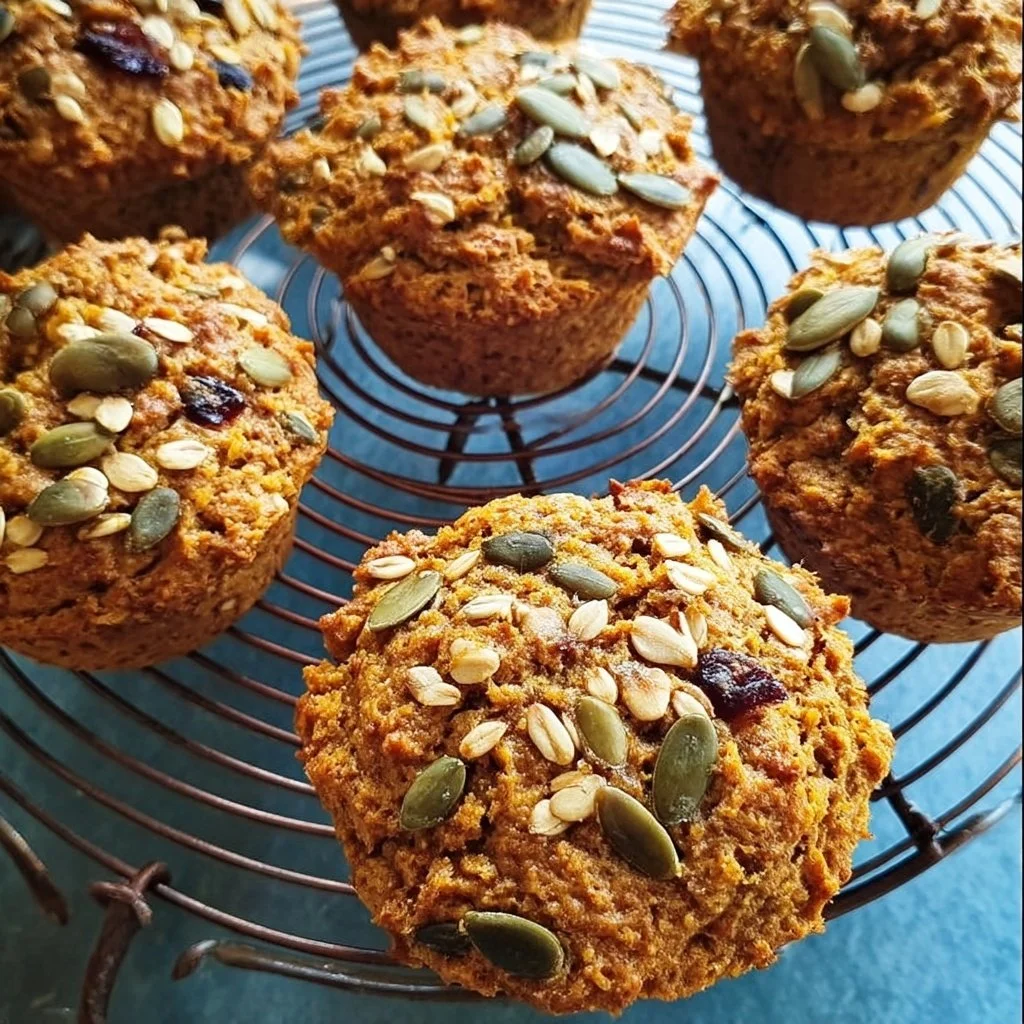 Spiced and Seeded Sweet Potato Muffins