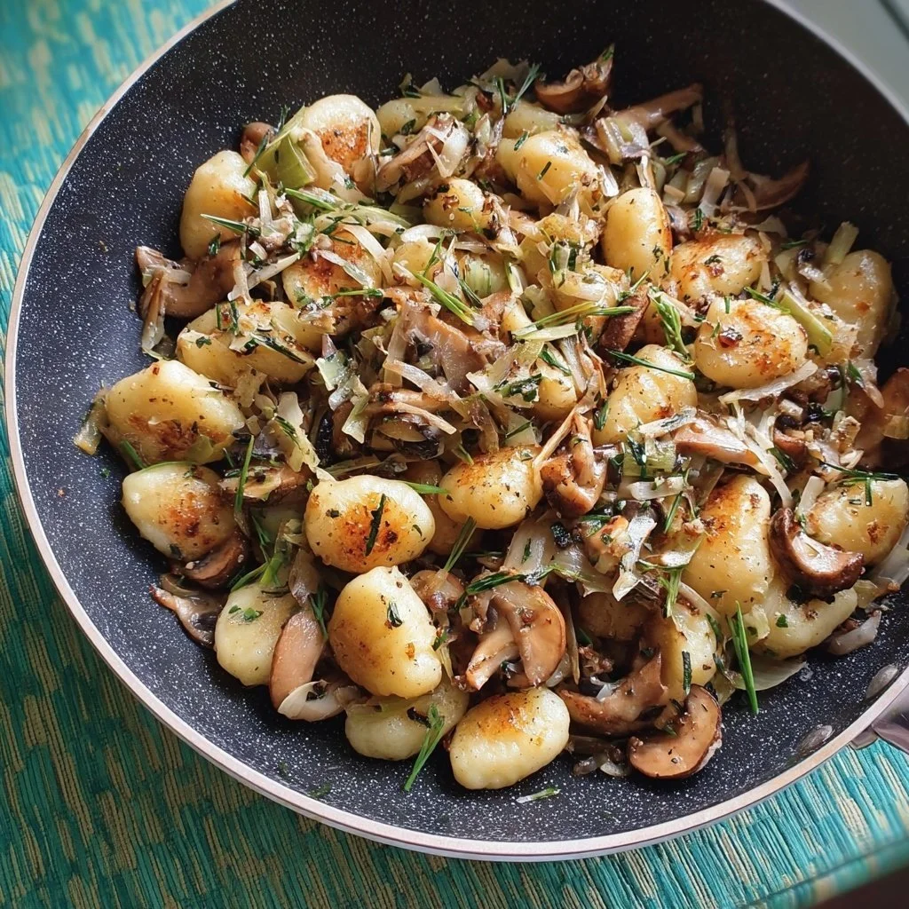 Gnocchi with Mushrooms and Tarragon