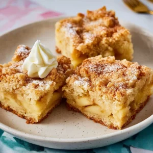 Delicious homemade apple pie bars with a flaky crust and spiced apple filling