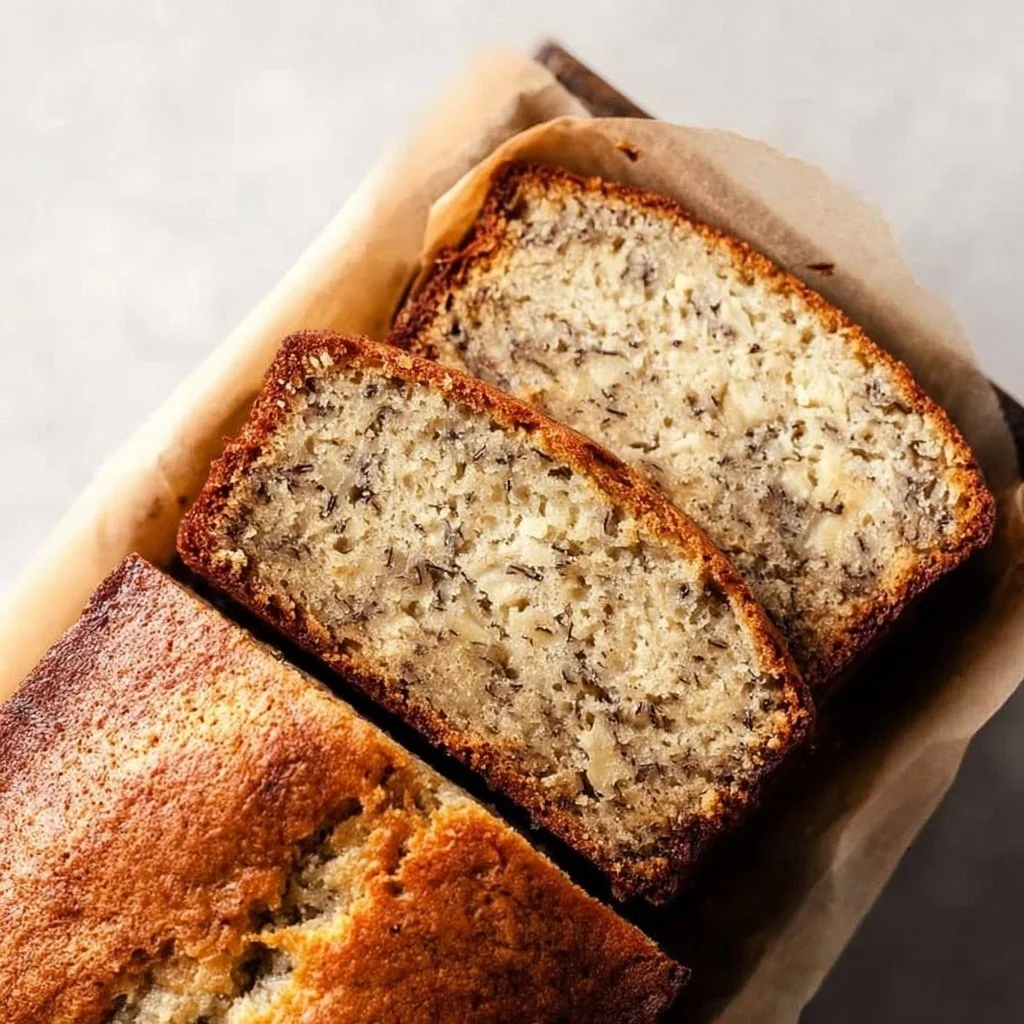 Delicious homemade banana bread fresh out of the oven