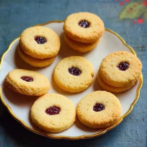 Delicious batch of homemade condensed milk cookies on a plate