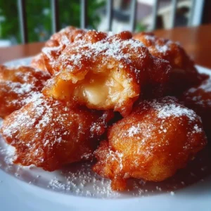 Delicious Big Apple Fritters with fresh apples and spices