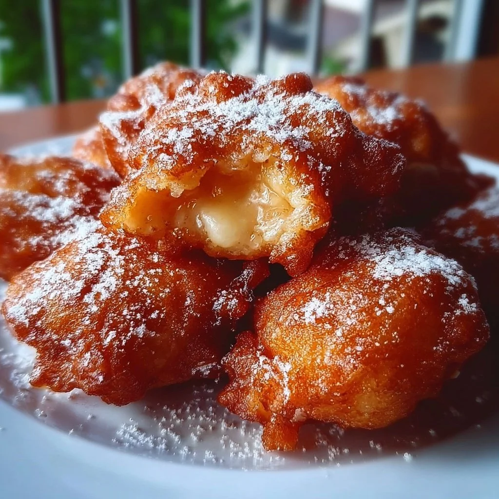 Delicious Big Apple Fritters with fresh apples and spices
