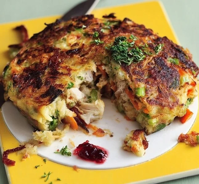 Delicious Boxing Day Bubble and Squeak made with leftover vegetables