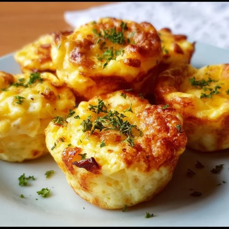 Cheesy muffin tin cottage cheese egg bites ready to serve