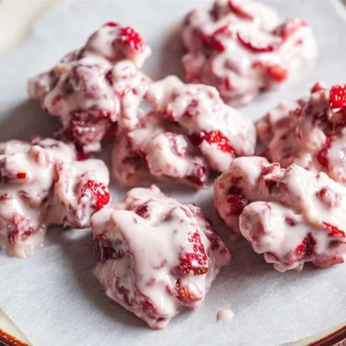 Chocolate strawberry yogurt clusters recipe for a tasty treat